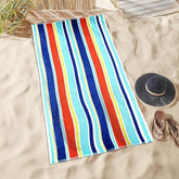 Oceana Stripe Oversized Cotton 4 Piece Beach Towel Set